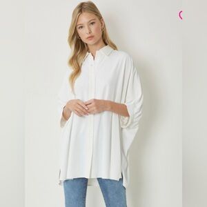 Entro Elegant Cream Tunic Top